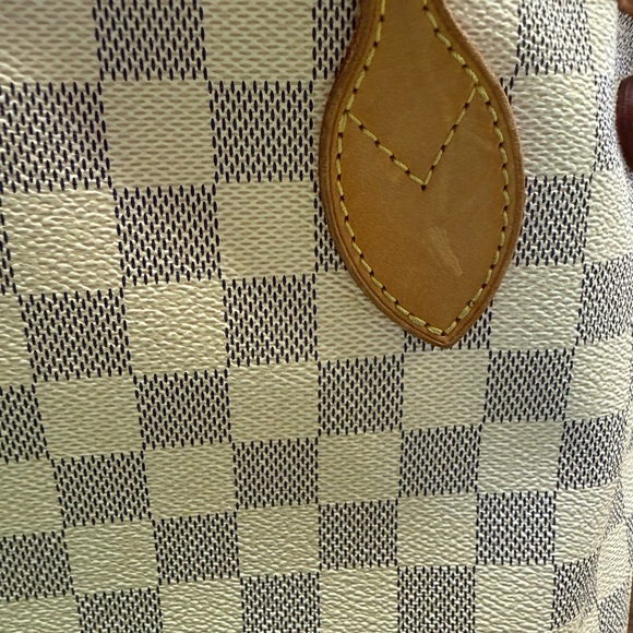 Louis Vuitton Damier Azur Canvas Neverfull PM with Tan Trim - Picture 4 of 16